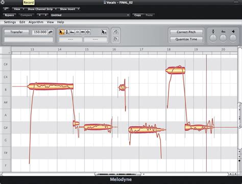 pitch modulation tool melodyne essential